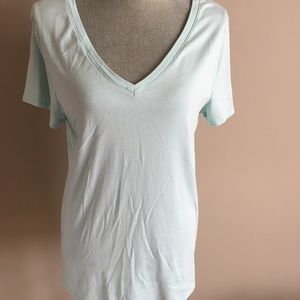 Merona Mint V-Neck short Sleeve Basic Shirt XXL
